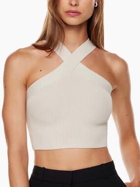 Aritzia | Babaton Sculpt Knit Criss Cross Cropped Tank